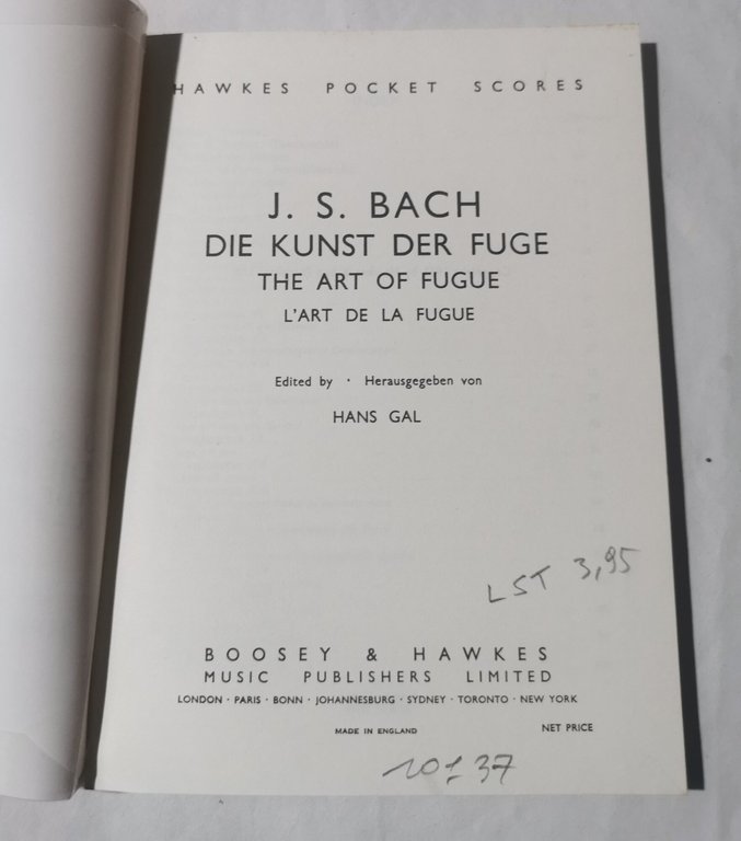 Die kunst der fuge - The art of fugue - …