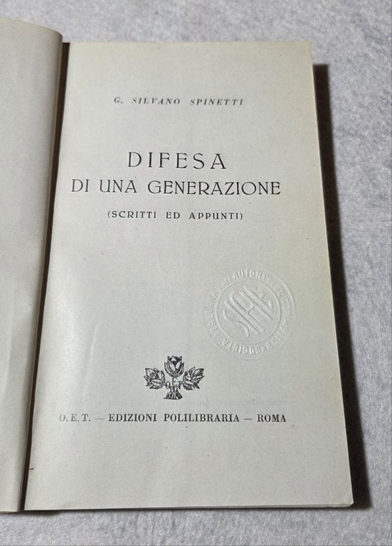 Difesa di una generazione(scritti e appunti) | Immagine Gallery 2