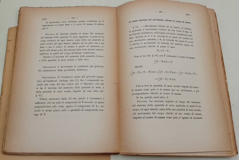 Dinamica fisica-Lezione sulle Leggi Generali del Movimento dei Corpi Naturali