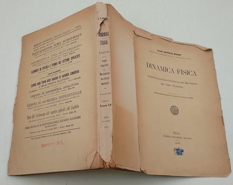 Dinamica fisica-Lezione sulle Leggi Generali del Movimento dei Corpi Naturali