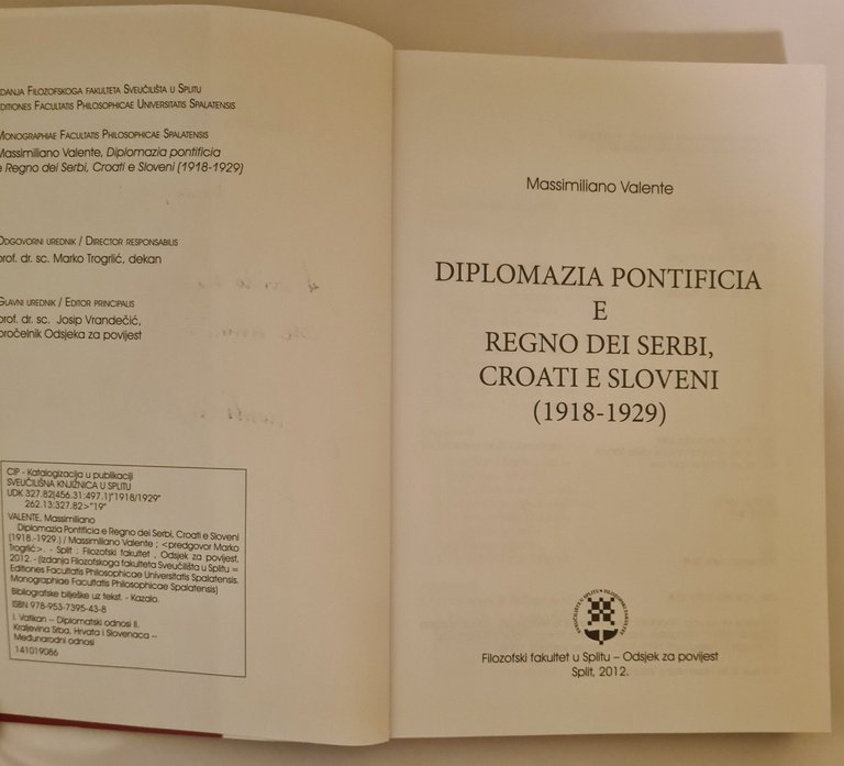 Diplomazia pontificia e regno dei Serbi, Croati e Sloveni (1918-1929)