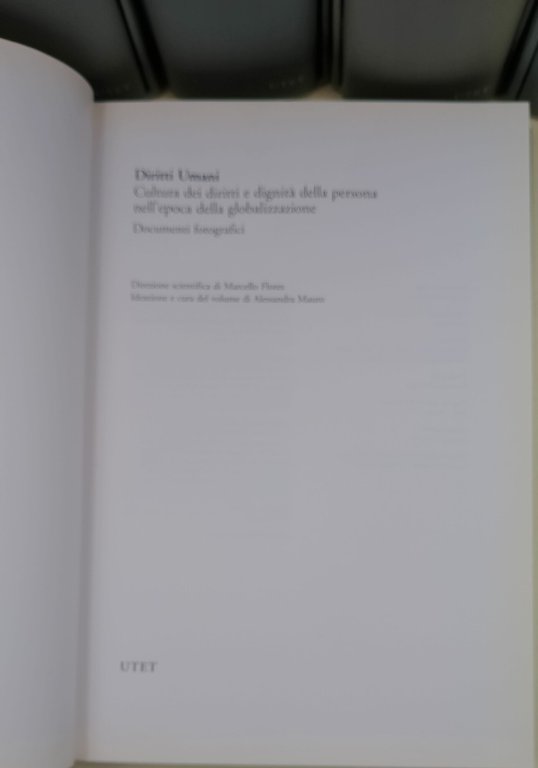 Diritti umani-Cultura dei diritti e dignita' della persona nell'epoca della …