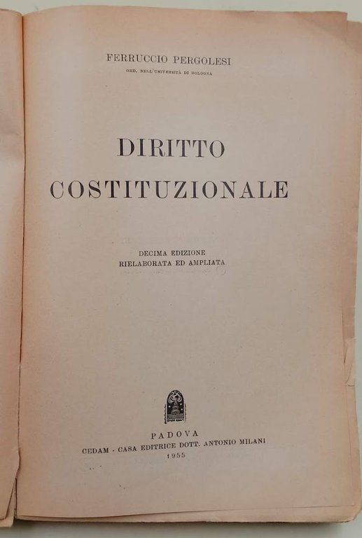 DIRITTO COSTITUZIONALE ( 1955)