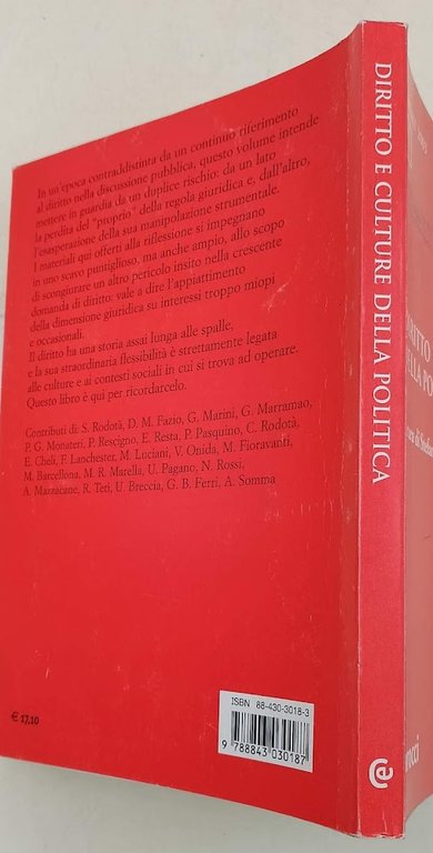 DIRITTO E CULTURE DELLA POLITICA( 2004)