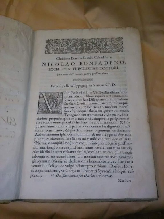 DISCEPTATIONUM FORENSIUM STEPHANI GRATIANI ROMANI V.I.D. Tomus Primus in quibus, …