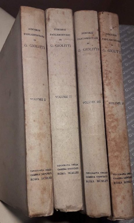 DISCORSI PARLAMENTARI DI GIOVANNI GIOLITTI PUBBLICATI PER DELIBERAZIONE DELLA CAMERA …