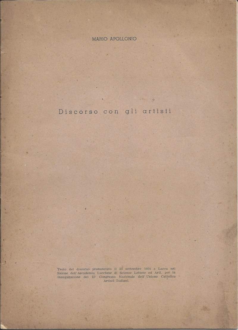 DISCORSO CON GLI ARTISTI (1954) | Immagine principale
