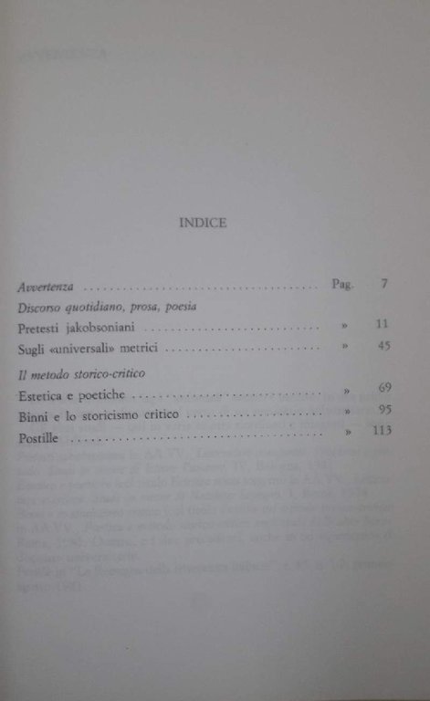 DISCORSO QUOTIDIANO, PROSA, POESIA(1985)