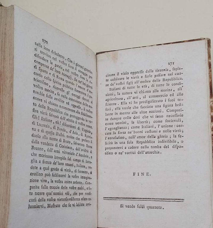 DISSERTAZIONE DI MELCHIORRE GIOJA SUL PROBLEMA DELL'AMMINISTRAZIONE GENERALE DELLA LOMBARDIA...(1797)