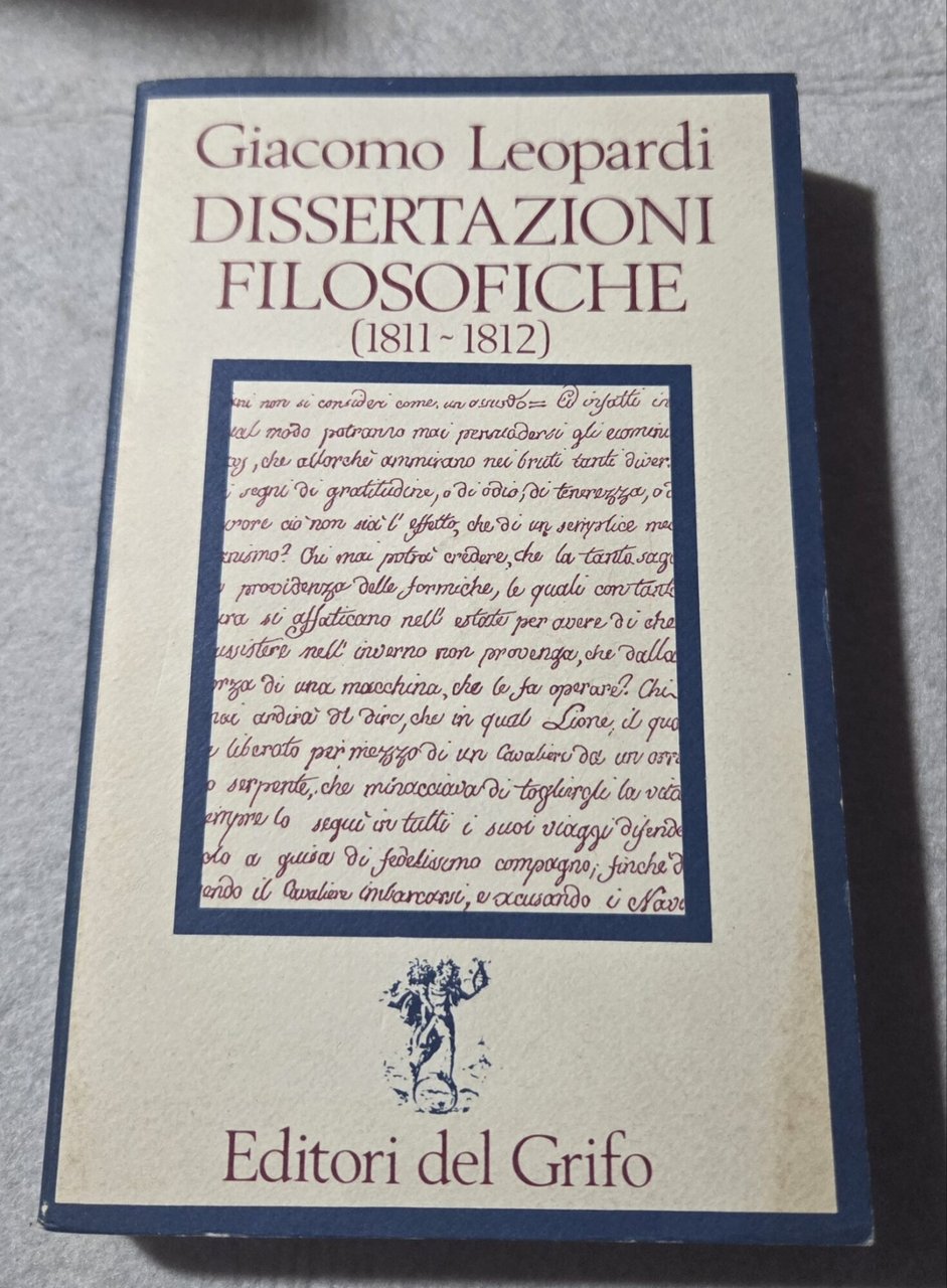 Dissertazioni filosofiche ( 1811-1812 ) | Immagine principale