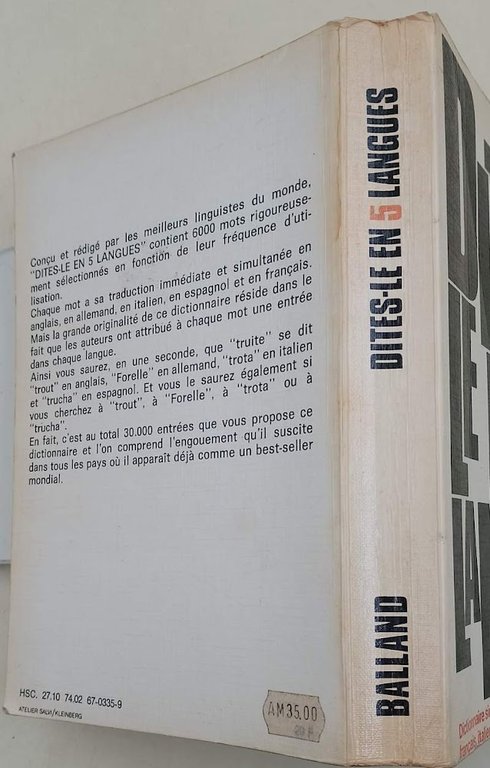 DITES LE EN 5 LANGUES(1974)