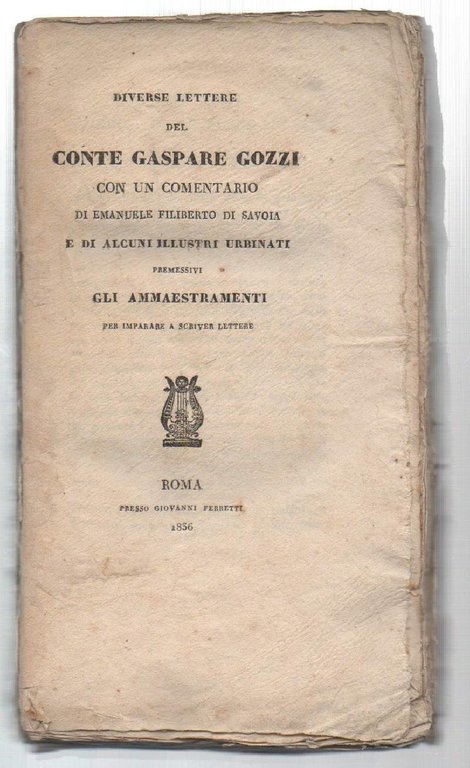 DIVERSE LETTERE DEL CONTE GASPARE GOZZI con un commentario di …