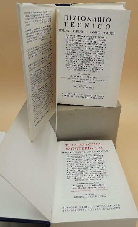 DIZIONARI TECNICO ITALIANO TEDESCO/TECHNISCHES WORTERBUCH DEUTSCH-ITALIENISCH-2 VOLL.(1981)