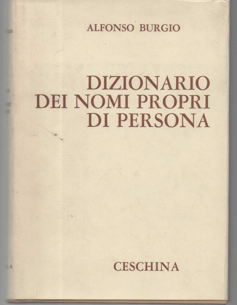 DIZIONARIO DEI NOMI PROPRI DI PERSONA | Immagine principale