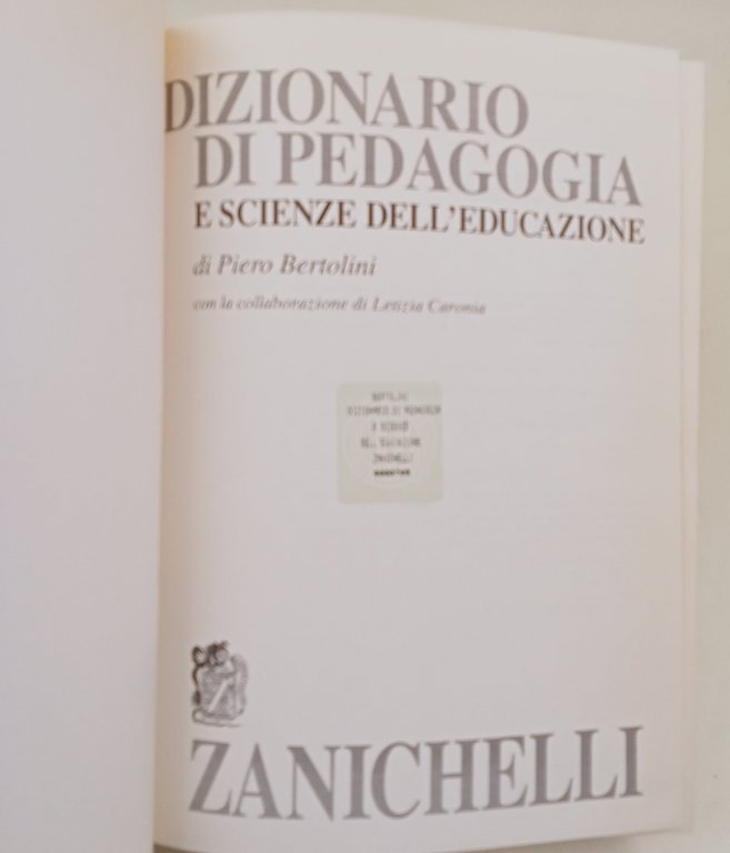 Dizionario di Pedagogia e scienze dell'educazione