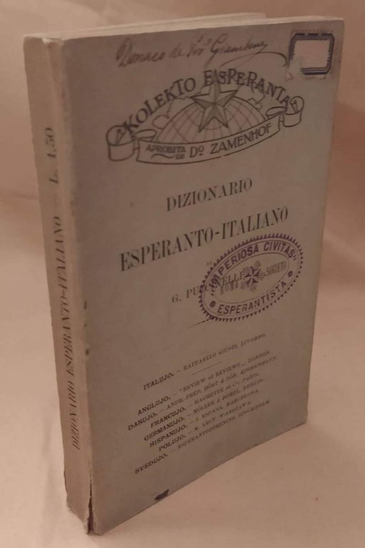 DIZIONARIO ESPERANTO - ITALIANO (1906)
