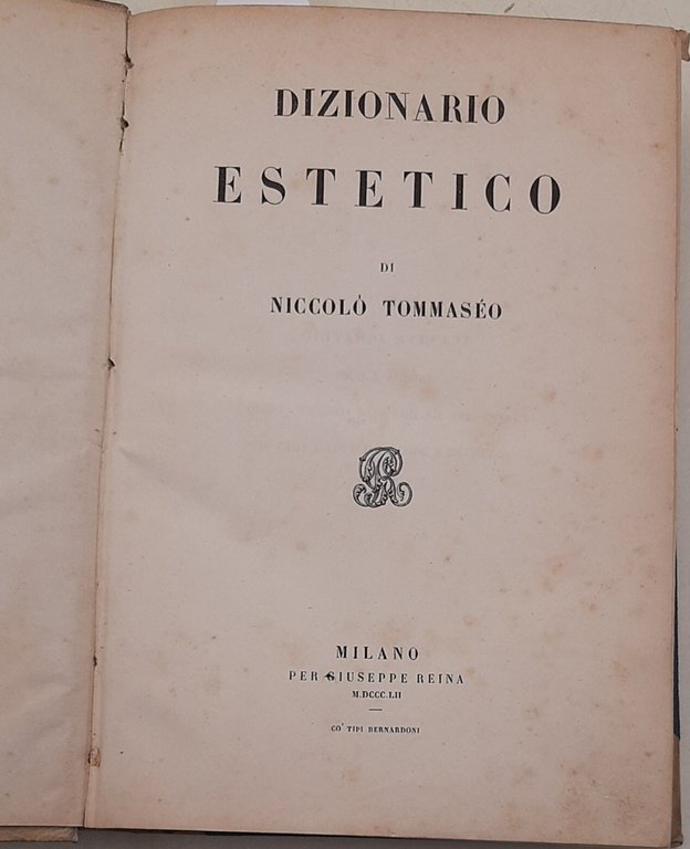 Dizionario estetico | Immagine Gallery 2