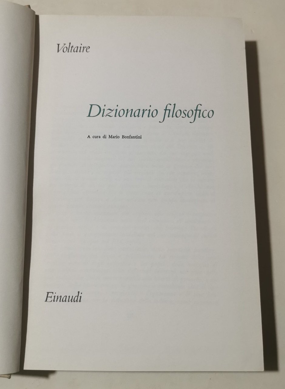 Dizionario filosofico | Immagine principale