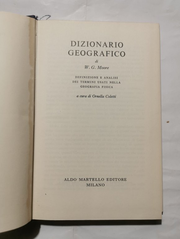 Dizionario geografico - Definizione e analisi dei termini usati nella …