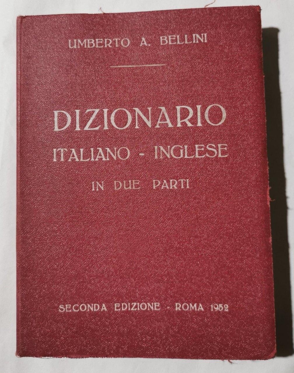 Dizionario Italiano- Inglese in due parti
