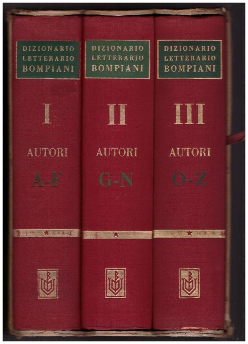 DIZIONARIO LETTERARIO BOMPIANI DEGLI AUTORI di tutti i tempi e … | Immagine principale