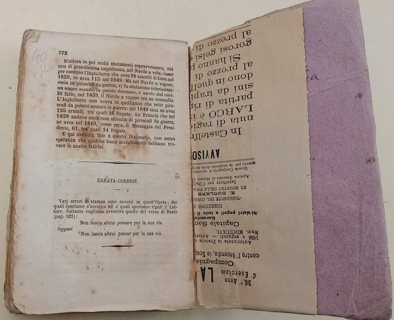 DIZIONARIO POLITICO nuovamente compilato ad uso della gioventù italiana (1849)