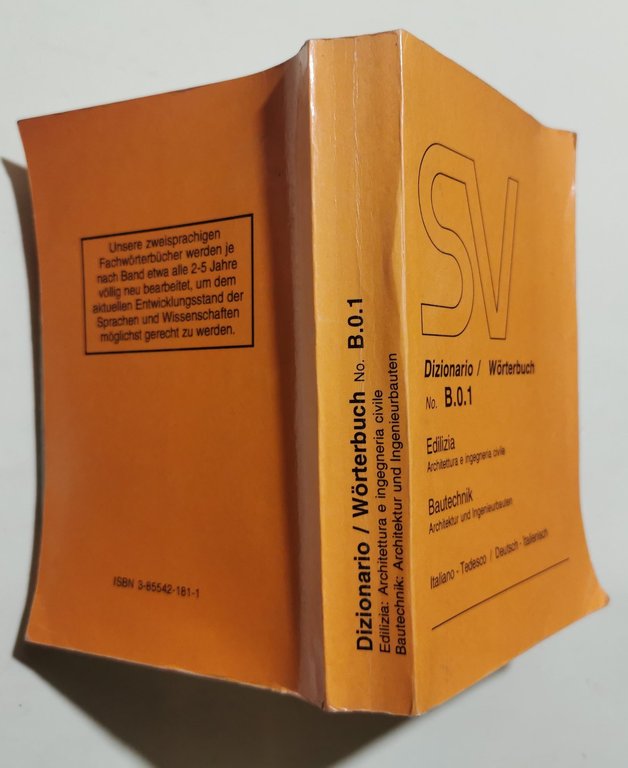 Dizionario/ Wortrrbuch no. B.0.1. - Edilizia architettura e ingegneria civile …