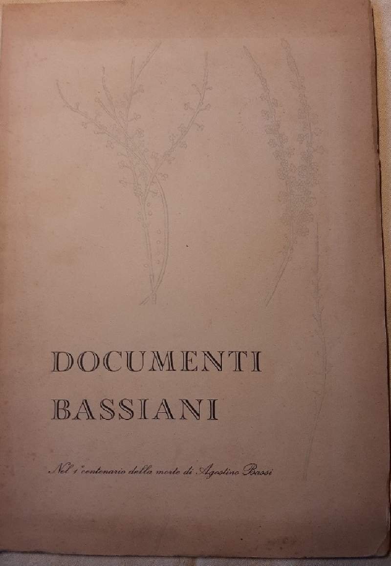DOCUMENTI BASSIANI-NEL 1' CENTENARIO DELLA MORTE DI AGOSTINO BASSI(1956) | Immagine principale