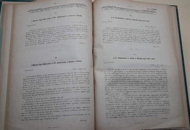 DOCUMENTI DIPLOMATICI PRESENTATI AL PARLAMENTO ITALIANO DAL MINISTRO DEGLI AFFARI …