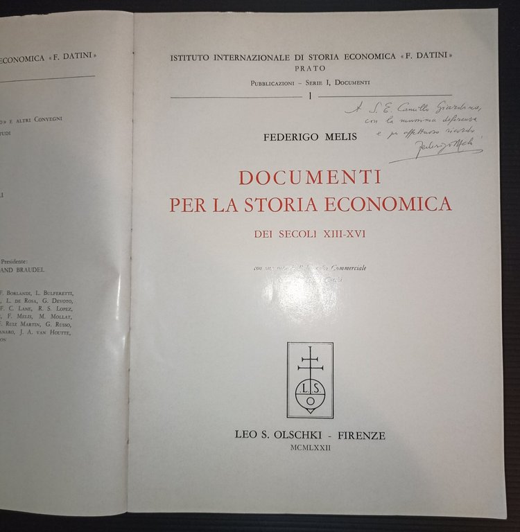 Documenti per la storia economica nei secoli XIII - XVI