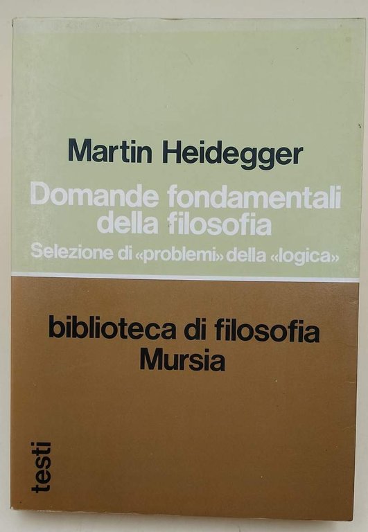 DOMANDE FONDAMENTALI DELLA FILOSOFIA (1988)