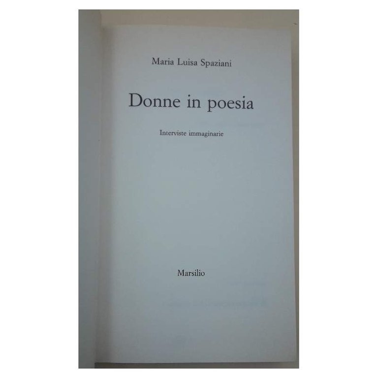 DONNE IN POESIA -INTERVISTE IMMAGINARIE(1992)