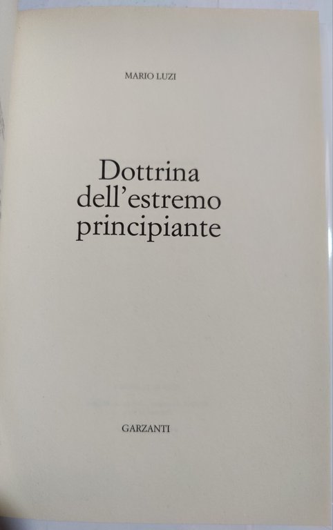 Dottrina dell'estremo principiante