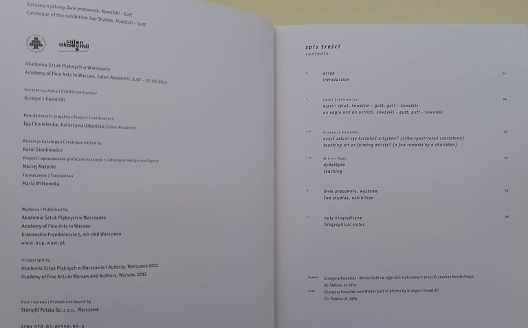 Dwie pracownie. Kowalski-Gutt/ Two studios. Kowalski-Gutt