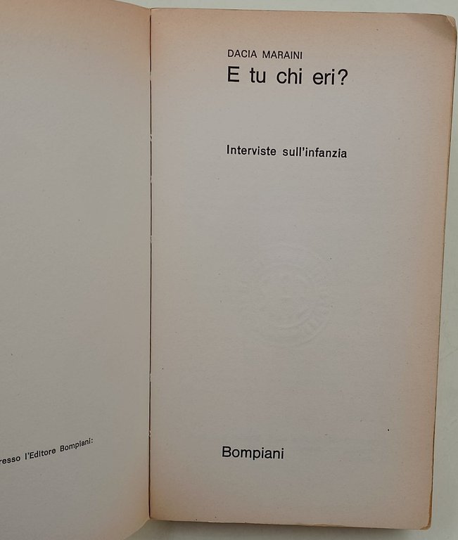 E tu chi eri?- Intervista sull'infanzia