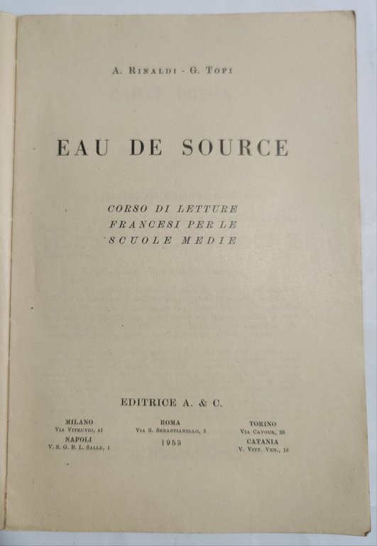 Eau de source - corso di letture francesi per le …