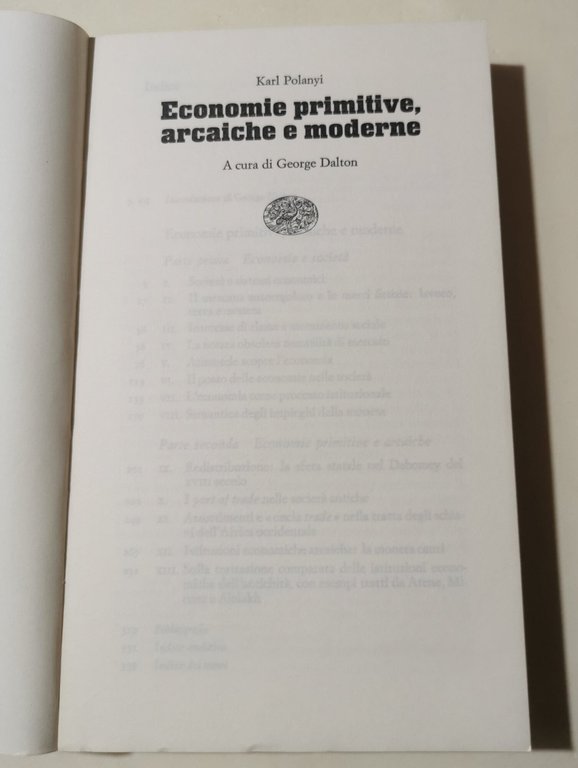 Economie primitive, arcaiche e moderne