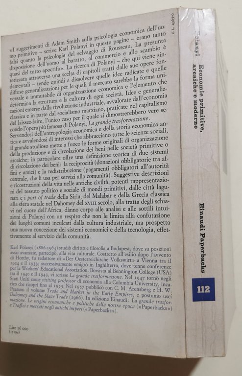 Economie primitive, arcaiche e moderne