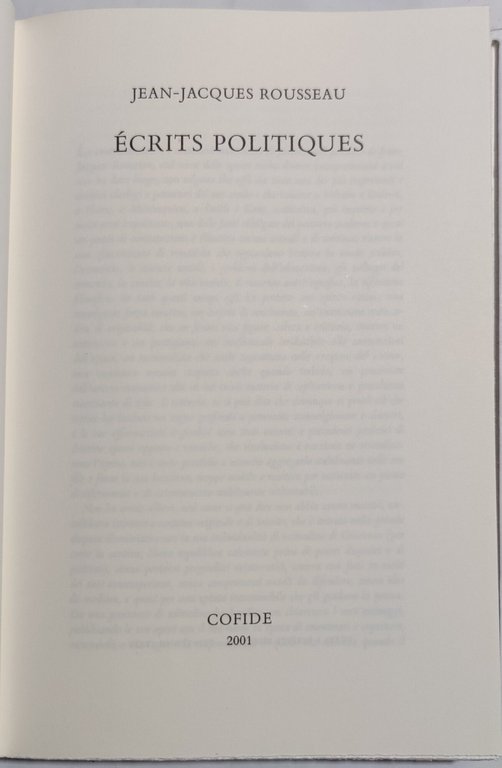 Ecrits Politiques