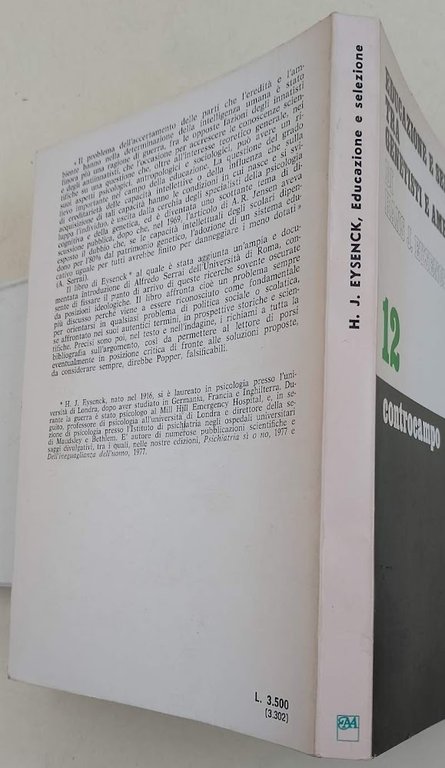EDUCAZIONE E SELEZIONE TRA GENETISTI E AMBIENTALISTI(1977)
