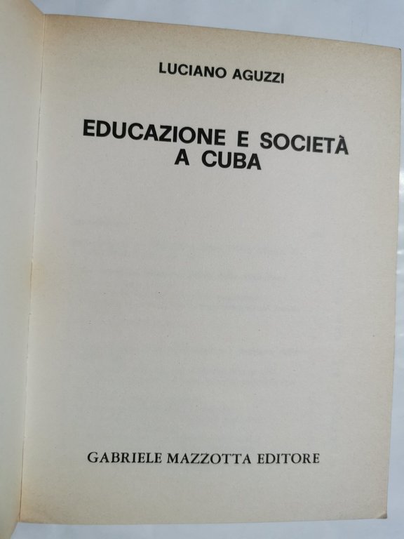 Educazione e società a Cuba