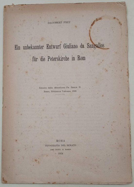 EIN UNBEKANNTER ENTWURF GIULIANO DA SANGALLOS FUR DIE PETERSKIRCHE IN …