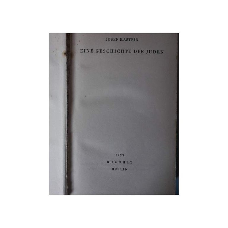 EINE GESCHICHTE DER JUDEN (UNA STORIA DEGLI EBREI) (1933)