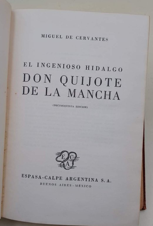EL INGENIOSO HIDALGO DON QUIJOTE DE LA MANCHA(1951)