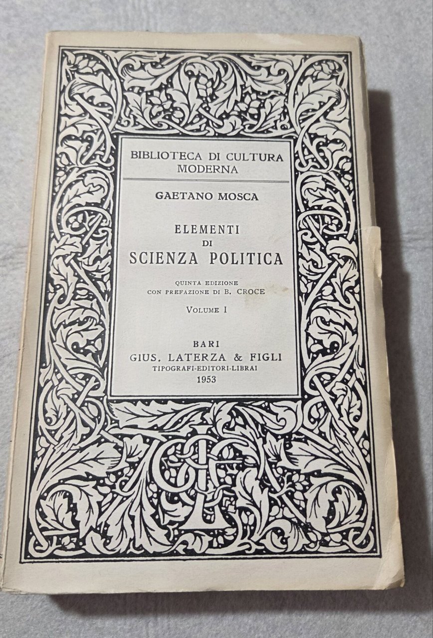 Elementi di Scienza Politica - Volume I' | Immagine principale