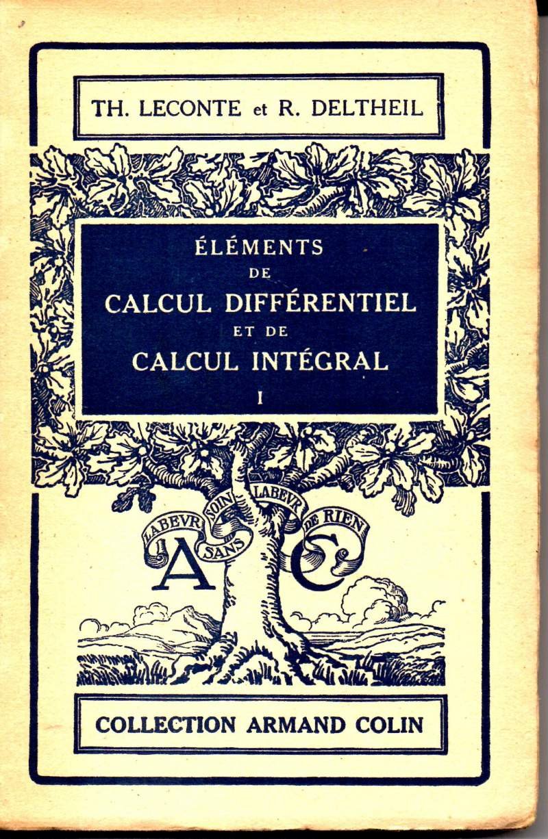 ELEMENTS DE CALCUL DIFFERENTIEL ET DE CALCUL INTEGRAL