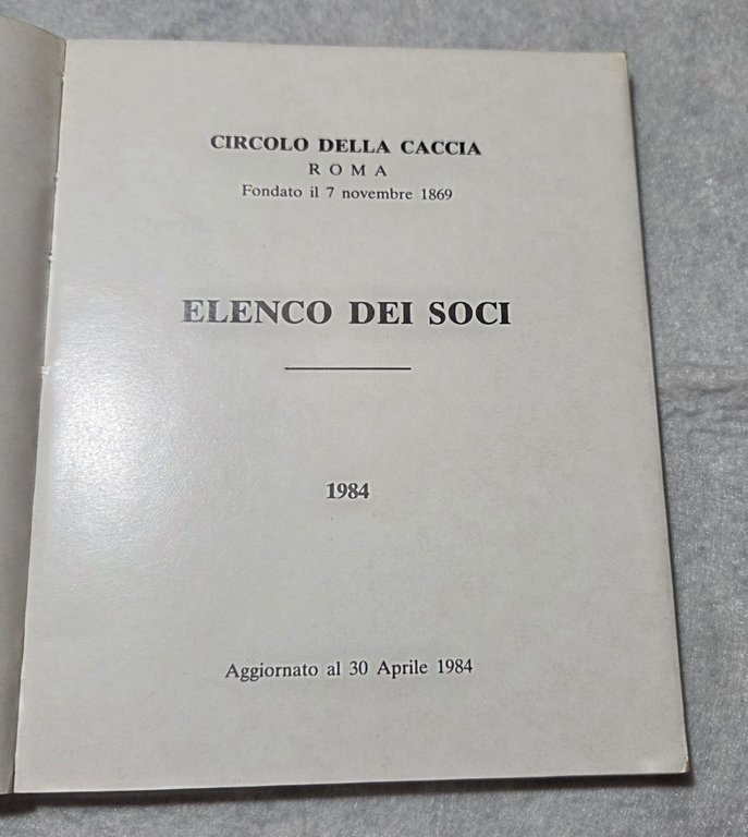 Elenco dei soci - 1984 | Immagine Gallery 2