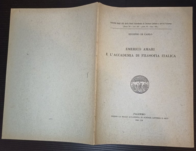 Emerico Amari e l'Accademia di filosofia italica