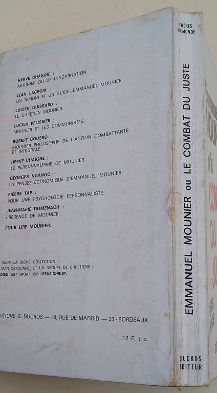 EMMANUEL MOUNIER OU LE COMBAT DU JUSTE(1968)