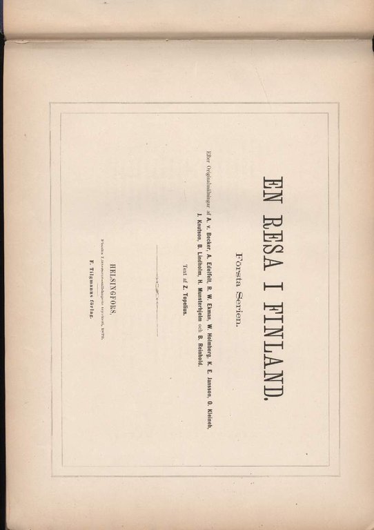 EN RESA I FINLAND. Forsta Serien (1873) | Immagine Gallery 2